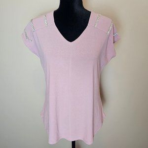 Blush Blouse with Rhinestones Never Worn